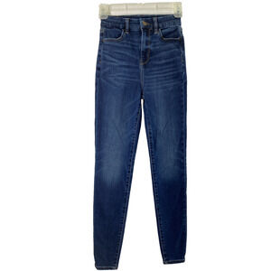 American Eagle Jeans‎ Womens Size 000 Curvy Super Hi Rise Jeggings Stretch Denim
